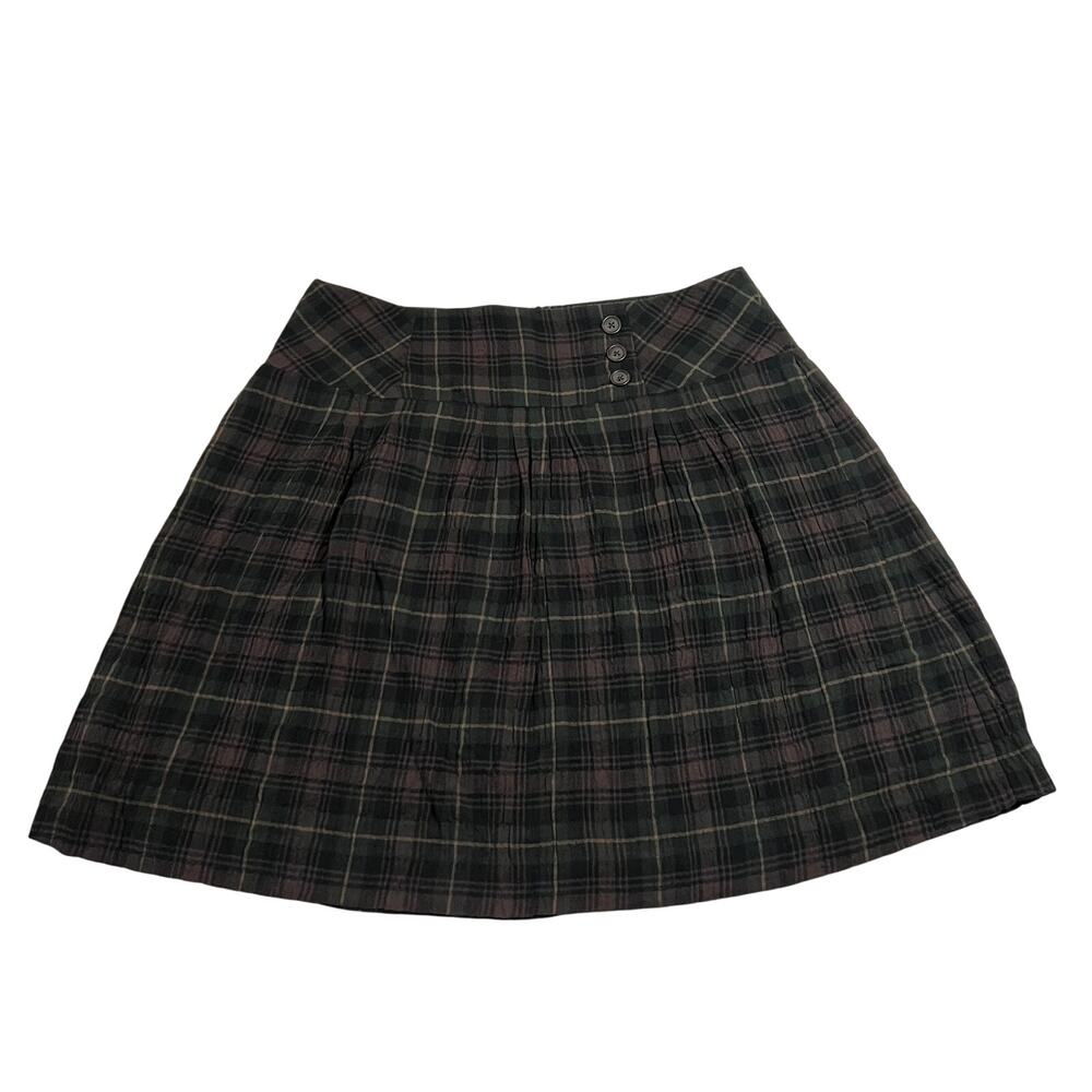 CAbi Plaid Show Stopper Skirt Size 10 Style # 203 Academic Preppy Office Casual